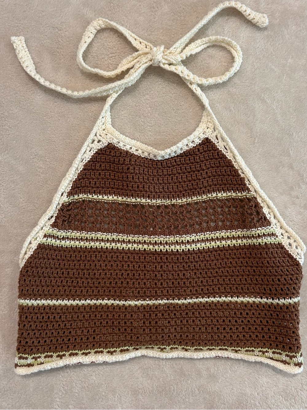 Open Knit Crochet | Bohemian Festival Top | Handmade Look | Size M - Picture 2 of 5